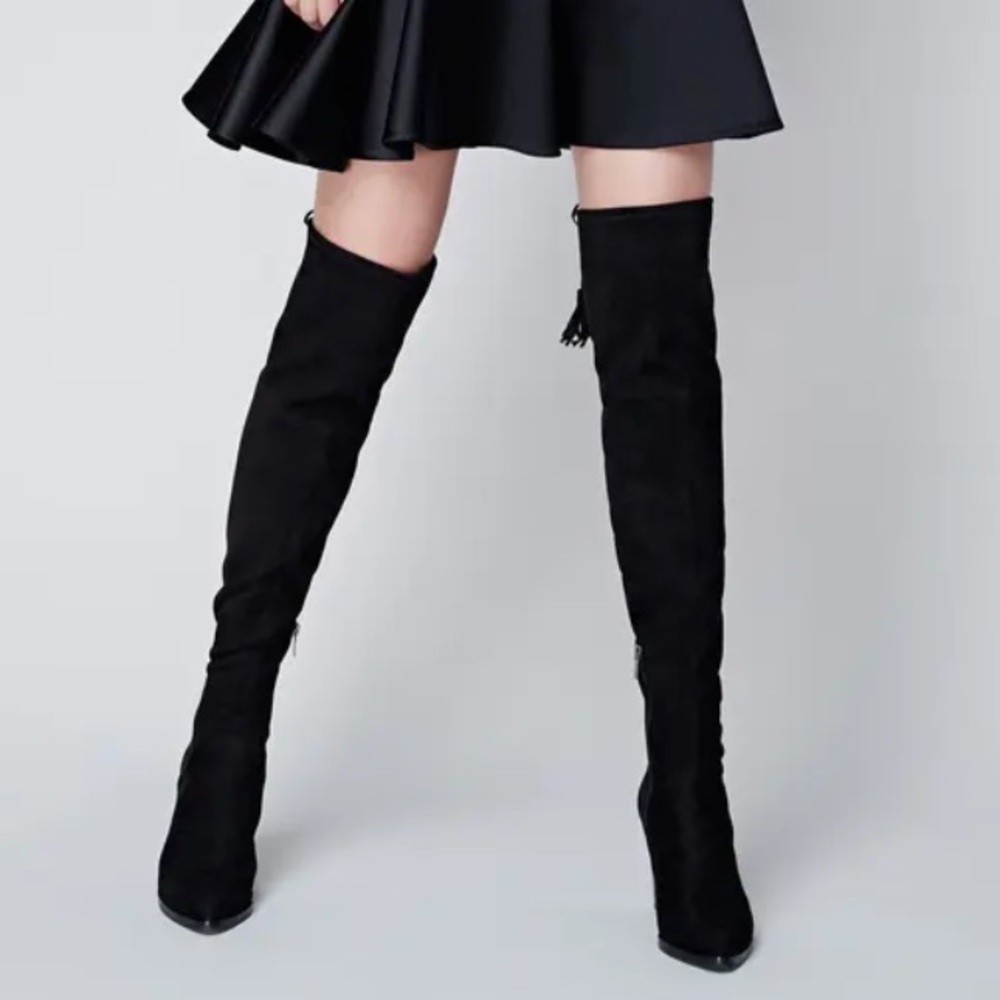 Marc Fisher Alinda Black Over-the-Knee Women's Boots